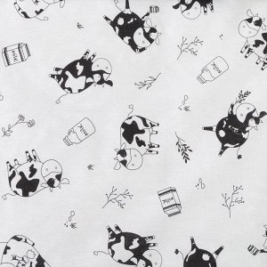 Постельное белье "Крошка Я" Happy cow, 112х147 см, 60х120+14 см, 40х60 см, 100% хлопок