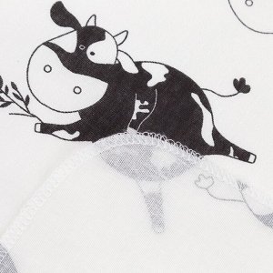 Пеленка "Крошка Я" Happy cow, 75*120 см, бязь, хлопок 100%