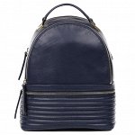 Женская сумка-рюкзак LEO VENTONI формата А4 из темно-синей кожи