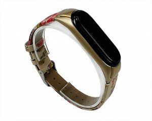 Ремешок Xiaomi Mi Band 3/4 flowers leather цветы #5