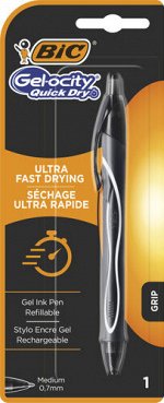 Ручка гелевая BIC Gel-Ocity Quick Dry Блистер x1 черный