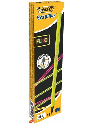 Карандаш чернографитовый BIC Evolution Fluo