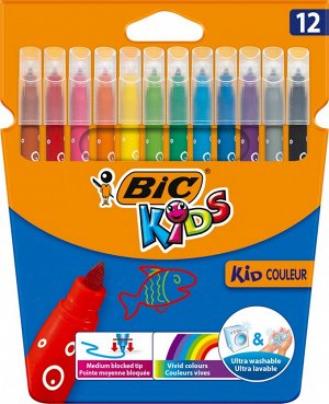 Фломастеры цветные BIC Kids Kid Couleur Коробка x12
