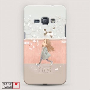 Пластиковый чехол Девочка-весна на Samsung Galaxy J1 2016