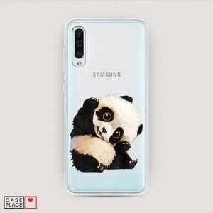 Cиликоновый чехол Большеглазая панда на Samsung Galaxy A50