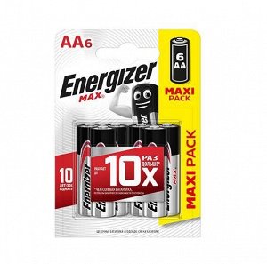 ENERGIZER батарейка Max AA E 91 BP6 в уп.6 шт