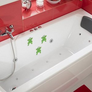Мини-коврик для ванны Доляна «Лягушонок», 11,5x14 см, цвет зелёный