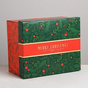 Складная коробка «С новым годом», 30 - 24.5 - 15 см