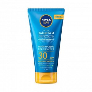 Крем-гель cолнцезащитный защита и легкость spf 30, nivea, 175мл