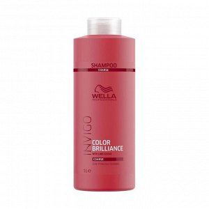 Шампунь для защиты цвета окрашенных жестких волос invigo color brilliance, wella professionals, 1л