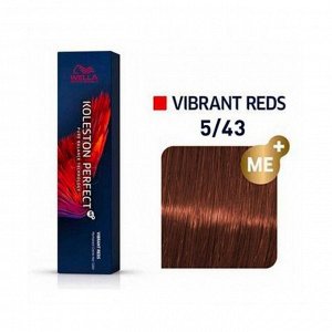 Краска для волос 5/43 красное дерево яркие красные koleston perfect me+, wella professionals, 60мл