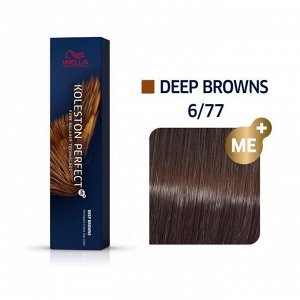Краска для волос 6/77 кофе со сливками глубокие коричневые koleston perfect me+, wella professionals, 60мл