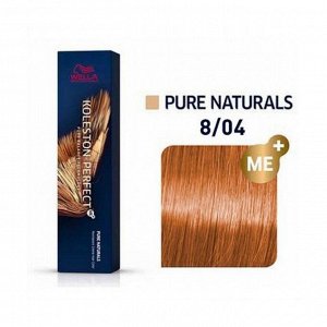 Краска для волос 8/04 яркий закат koleston perfect me+ чистые натуральные, wella professionals, 60мл
