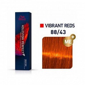 Краска для волос 88/43 ирландское лето яркие красные koleston perfect me+, wella professionals, 60мл
