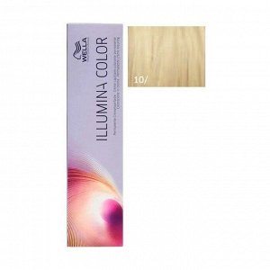 Краска для волос 10/ яркий блонд illumina color нейтральные, wella professionals