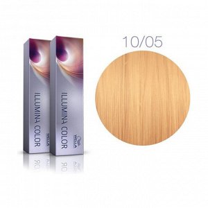 Краска для волос 10/05 яркий блонд натуральный махагоновый illumina color, wella professionals