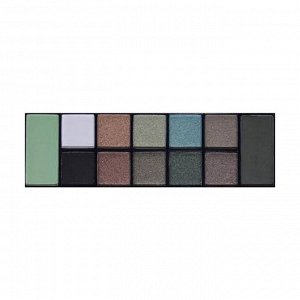 Набор теней Color Palette Eyeshadow 12 цветные Pearl&Matte 03 Коричнево-зеленая палитра, TF cosmetics