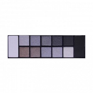 Набор теней Color Palette Eyeshadow 12 цветные Pearl&Matte, 01 дымчато-серая гамма, TF cosmetics