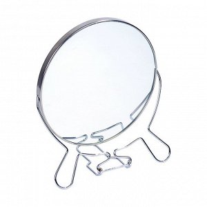 Зеркальце настольное круглое в металлической оправе, Ameli, D17 см