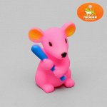 Игрушка пищащая &quot;Мышь&quot; для собак, 9 см, микс цветов
