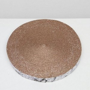 Гофрокогтеточка "Пижон" высокая круглая "Спил березы", с пропиткой, 40,5 х 4 см