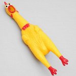 Игрушка резиновая пищащая &quot;Задумчивая курица&quot; для собак, 28 см