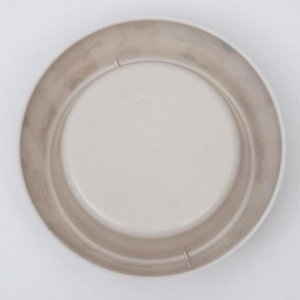 Миска "Мур-мяу" для кошек 0.3 л, 14.5x14.5x4 см, светло-бежевый