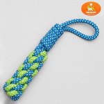 Игрушка канатная плетеная с ручкой, 120 г, до 31 см, микс цветов