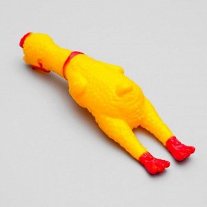Игрушка пищащая "Курица" малая, 16,5 см, жёлтая