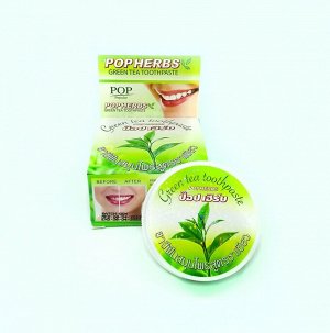 003254 POPHERBS Green tea toothpaste равяная зубная паста с экстрактом зеленого чая, 30г