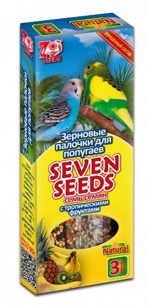 Seven Seeds Палочки для попугаев Тропические фрукты 3шт 90гр