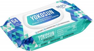 Антибактериальные влажные гигиенические салфетки YokoSun для всей семьи 54 шт./36