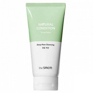 The Saem Natural Condition Scrub Foam Deep Pore Cleansing Пенка для умывания лица с мельчайшими скрабирующими частичками, 150 мл