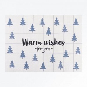 Доляна Новогодняя салфетка на стол Warm wishes, 40х29 см