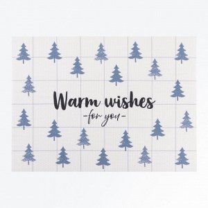 Новогодняя салфетка на стол Warm wishes, 40х29 см