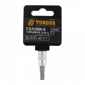 Головка с битой TUNDRA, под квадрат 1/4", SL5.5, CrV