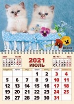 Одноблочный календарь Ф3 котята