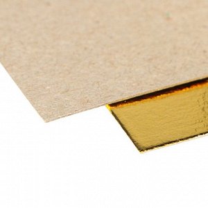 Картон фольгированный А3 420x297/0.8, 520 г/м², золото/золото