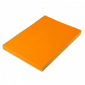 Бумага А4, 100 листов, 80 г/м, самоклеящаяся, флуоресцентный, цвет оранжевый