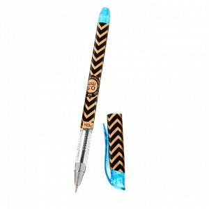 Ручка шариковая 0,5 мм синяя, корпус с рисунком Зигзаг