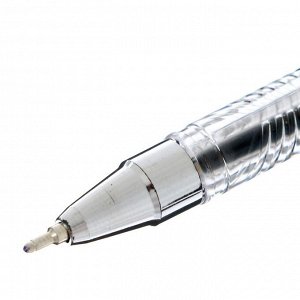 Ручка шариковая 0,5 мм синяя, корпус с рисунком Зигзаг