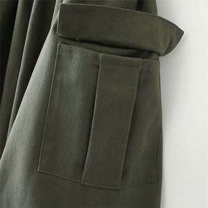 Юбка с накладными боковыми карманами  army green