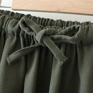 Юбка с накладными боковыми карманами  army green