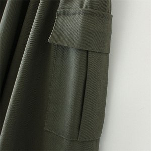 Юбка с накладными боковыми карманами  army green