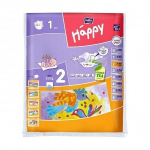 Подгузники детские Happy Mini, 3-6кг, 1шт