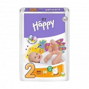 Подгузники детские Happy Mini, 3-6кг, 38шт