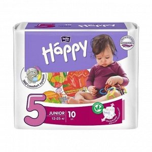 Подгузники детские Happy Junior,12-25кг 10шт