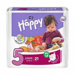 Подгузники детские Happy Junior,12-25кг, 21шт