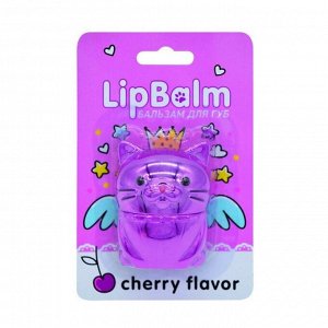 Бальзам для губ котик с ароматом вишни, lip balm