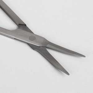 Ножницы маникюрные, загнутые, зауженные, 9 см, цвет серебристый